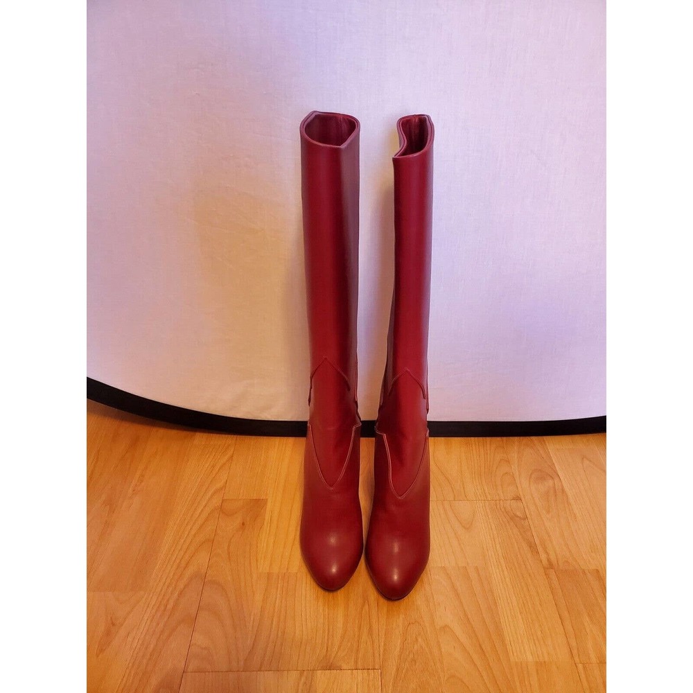 CHARLOTTE OLYMPIA Corine Knee High Star-appliqué Leather Boot Sz 35.5 EU NWOB